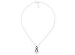 Orphelia 'Amber' Damen 925 Sterling Silber Kette mit Anhänger - Silber/Schwarz ZH-7092/2