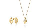 Orphelia 'Milan' Dames 925 Sterling Zilver Set: Ketting-Pendr + Oorgemeen - Gouden SET-7519/G
