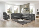 Ecksofa DIE PLANBAR "PP-HS10002", grau, B:303cm H:92cm T:245cm, 100% Polyester, Sofas, Ecksofa, wahlweise mit Kopfteilverstellung, Bettfunktion und Stauraum