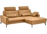 Ecksofa DIE PLANBAR "PN-EM20028 L-Form mit Kopfstützen", gelb (kurkuma), B:248cm H:114cm T:179cm, Sofas, Ecksofa, wahlweise mit motorischem Canape