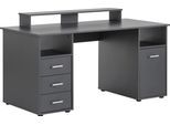 Schreibtisch SCHILDMEYER "Baku", grau (anthrazit, anthrazit, anthrazit), B:150cm H:86,7cm T:70cm, Tische, Schreibtisch, Breite 150 cm, Made in Germany