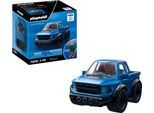 Konstruktions-Spielset PLAYMOBIL "PLAYMOBIL X Ford F-150 Raptor (71858), Cars", blau, Spielbausteine, Kinder, Kunststoff, Konstruktions-Spielset, Made in Europe