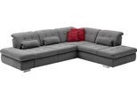 Ecksofa DIE PLANBAR "MP-IN17004 L-Form, Breite 323 cm, wahlweise weitere Funktionen", grau, B:323cm H:84cm T:124cm, 100% Polyester, Sofas, Ecksofa, Kaltschaum-Polsterung, inkl. Sitztiefenverstellung