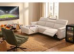 Ecksofa OTTO HOME "LUND Cord, L-Form, 261 cm, man. o. elektr. Relaxfunktion (mit USB-A)", beige (creme), B:261cm H:97cm T:179cm, 100% Polyester, Sofas, Ecksofa, USB-C bei elektrischer Variante und Kopfteilverstellung