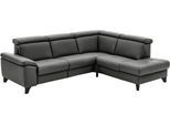 Ecksofa DIE PLANBAR "PN-EM23166 L-Form", grau (anthrazit), B:261cm H:80cm T:235cm, Sofas, Ecksofa, optional mit Kopfteilverstellung und Stauraum