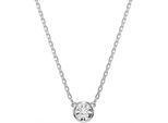 Kette mit Anhänger SWAROVSKI "Schmuck Geschenk Halskette Imber", silber (metallfarben, kristallweiß), Halsketten, Damen, Metall, L: 45, mit Swarovski Zirkonia (synth.)