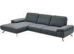 Ecksofa DIE PLANBAR "ZE-EM18063, Breite 322 cm", grau (cyber anthrazit), B:322cm H:89cm T:187cm, 100% Recyceltes Polyester, Sofas, Ecksofa, wahlweise mit Sitztiefen- und Armteilverstellung