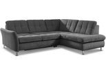 Ecksofa DIE PLANBAR "MP-IN20016 L-Form mit Kaltschaum-Polsterung", grau (anthrazit), B:242cm H:87cm T:116cm, 100% Polyester, Sofas, Ecksofa, wahlweise mit Kopfstützen und Bettfunktion, mit Kaltschaum-Polsterung