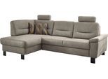 Ecksofa DIE PLANBAR "PP-PF23172 L-Form, Breite 244 cm", beige (alu), B:244cm H:88cm T:160cm, 100% Polyester, Sofas, Ecksofa, Eckgarnitur mit besonders kleinem Stellmaß ca. 160 x 244 cm