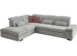 Ecksofa DIE PLANBAR "MP-IN16012 L-Form mit Federkern-Polsterung", silber, B:312cm H:85cm T:260cm, 85% Polyester;15% Nylon, Sofas, Ecksofa, inkl. Sitztiefenverstellung, optional mit Funktionen