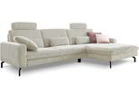 Ecksofa DIE PLANBAR "MP-IN20110 L-Form mit Federkern-Polsterung", beige (natur), B:302cm H:87cm T:178cm, 100% Polyester, Sofas, Ecksofa, optional mit Funktionen erhältlich
