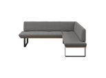 James Wood , Anthrazit , Holz, Metall, Textil , Eiche , vollmassiv , L-Form , 245x195 cm , in verschiedenen Größen erhältlich , Esszimmer, Bänke, Polsterbänke