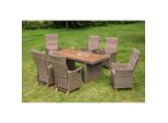 Gardenson , Naturfarben, Akaziefarben, Cappuccino , Holz, Metall, Kunststoff, Textil , Akazie , Füllung: Schaumstoff , 59x110x65.5 cm , FSC , Gartenmöbel, Gartensessel, Gartenstühle