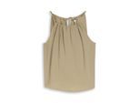 TOM TAILOR Damen Blusentop mit Raffungen, grün, Uni, Gr. 36