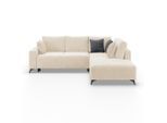Möbelix , Creme , Textil , Füllung: Schaumstoffflocken , L-Form , 270x212 cm , Stoffauswahl, Schlafen auf Sitzhöhe, Rücken echt ,