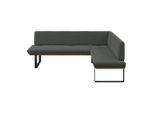 James Wood , Anthrazit , Holz, Metall, Textil , Eiche , vollmassiv , L-Form , 245x195 cm , in verschiedenen Größen erhältlich , Esszimmer, Bänke, Polsterbänke
