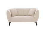 Mid.you , Beige , Textil , Buche , Uni , Füllung: Schaumstoff,Schaumstoff , 172x83x88 cm , Hocker erhältlich, Rücken echt, Armteil links, Armteil rechts ,