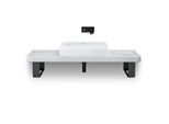 Duravit Collection One Waschtisch-Konsolen-Set D4800700 140x45x90cm, mit Konsole, Konsolenträger, Marmor Struktur poliert