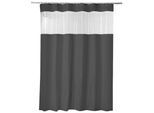 Duschvorhang ADOB, schwarz, B:180cm H:200cm, Polyethylen-Vinylacetat (PEVA), Duschvorhänge, Höhe 200 cm