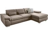 Ecksofa DIE PLANBAR "MP-IN17041 L-Form, Breite 325 cm", nougat, B:325cm H:85cm T:195cm, 100% Polyester, Sofas, Ecksofa, mit Sitztiefenverstellung, optional Kopfteilverstellung & Bettfunktion