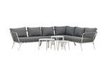 Dining-Loungeset Roxo ca. 283x221 cm Grau/Weiß