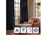 Vorhang NEUTEX FOR YOU "SALITOS-NXFR", schwarz, B:140cm H:255cm, Obermaterial: 100% Polyester, Gardinen, Vorhang, Dim-Out / verdunkelnd - schwer entflammbar / FR
