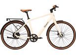 E-Bike SACHSENRAD "C3M Roma II mit intelligenter Unterstützungsstufe" Gr. 48, weiß (marmorweiß), Elektrofahrräder, 48cm, 28 Zoll (71,12cm), KI-Unterstützung, Riemenantrieb, Alarmanlage, leichte 16 kg