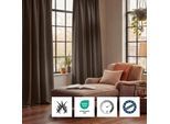 Vorhang NEUTEX FOR YOU "SALITOS-NXFR", dunkelbraun, B:300cm H:255cm, Obermaterial: 100% Polyester, Gardinen, Dim-Out / verdunkelnd - schwer entflammbar / FR
