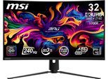 MSI Curved-Gaming-OLED-Monitor "MPG 321CURX QD-OLED", Energieeffizienz: G (A-G), schwarz, Monitore