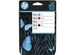 HP Tintenpatrone "original HP 953 Druckerpatrone 6ZC69AE 4er-Pack c/m/y/b", schwarz, cyan, magenta, gelb, Tintenpatronen, Tintenpatrone