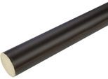 Gardinenstange LIEDECO Gr. 1, braun (nussbaum), L:120cm Ø:2,8mm, Holzwerkstoff, Gardinenstangen, Gardinenstange, Holzstab