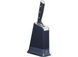 Messerblock TEFAL "EverSharp Pro, 1x Kochmesser 16,5 cm, 1x selbstschärfender Messerblock", dunkelblau, edelstahl, B:8,2cm H:3,3cm L:16,7cm, Messerblöcke, Messerblock, scharfe Klinge aus deutschem Edelstahl, automatisches Schärfungssystem