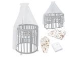 Waldin Babybett OWAL Kinderbett 7in1 mit Matratze, mitwachsendes Kinder-Bett