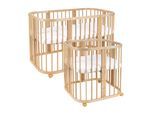 Waldin Babybett Kinderbett 7in1 mit Matratze, mitwachsendes Kinder-Bett