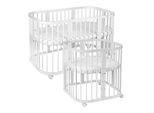 Waldin Babybett Kinderbett 7in1 mit Matratze, mitwachsendes Kinder-Bett