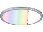 PAULMANN LED Panel "Atria Shine 4000K IP20 RGBW rund", grau (chromfarben), 1, Ø 29,3cm H: 2,8cm, 1 Stk., Leuchten, Backlight, LED Panel