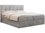 BOXBETT RICO 180/200 Hellgrau Velvet - H4