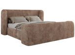 POLSTERBETT EMORA CLASSIC DUO 180/200 - Braun Cord - Schaum-Matratze