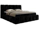 BOXBETT NIRA 160/200 - Schwarz Plüsch - H4