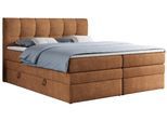 BOXSPRINGBETT ALVIN KING 160/200 Orange Struktur - H4