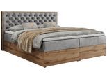 BOXBETT ALBERO 3 - 160/200 Hellgrau Velvet - H3