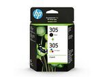 Original HP Tintenpatronen 305 CMYK, Sparpack, schwarz, cyan, magenta, gelb