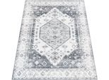 Teppich PACO HOME "Cambridge 463", grau, B:60cm H:12mm L:100cm, Polyester, Teppiche, Teppich, Kurzflor, orientalisches Muster, Vintage Design