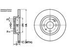 ATE Bremsensatz, Scheibenbremse Bremsensatz-Vorderachse ijf141d9g5 Vorderachse voll 257mm 12mm für Fiat