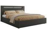 POLSTERBETT GOLD 5 CLASSIC 160/200 - Grau Kunstleder - ohne Matratze