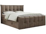 BOXSPRINGBETT PREMIUM 11 KING 140/200 Braun Velvet - H4