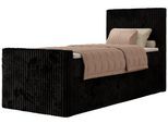 BOXBETT TILIANO DUO 90/200 - Schwarz Cord - H3 - Topper T25 - Rechts Seite