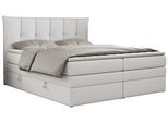 BOXSPRINGBETT PREMIUM 10 KING 120/200 Weiß Kunstleder - H4