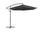 Ambia Garden Ampelschirm, Anthrazit, Schwarz, Textil, 300x300 cm, höhenverstellbar, UV-beständig, wetterfest, Sonnen- & Sichtschutz, Sonnenschirme, Ampelschirme