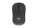 Logitech Bluetooth Maus M 240 Silent, für Links-/Rechtshänder, besonders leise, 3 Tasten und Scrollrad, 400-4000 dpi, bis 10 m, inkl. Batterie, graphit